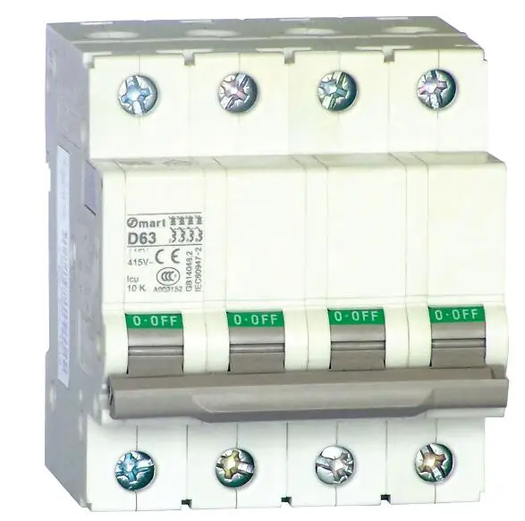 OSMC65H4C16 OSMC65H-C16A/4P 415VAC | 16A | C | 4P OSMC65H миниатюрный автоматический выключатель, 4P, C curve, 16A, 415V, Icu = 10kA, M5