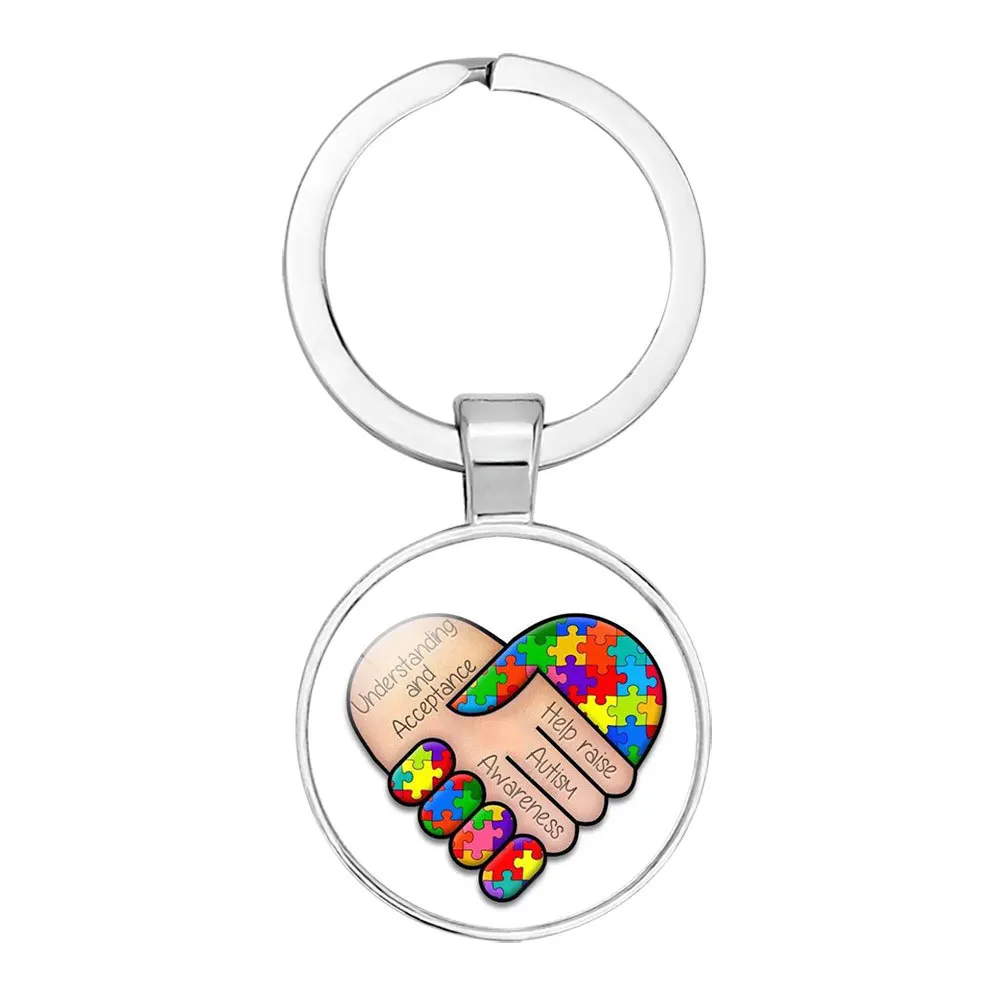 

Gifts For Children With Autism Children Of The Stars Keychain Autism Jigsaw Key Chain Keyring
