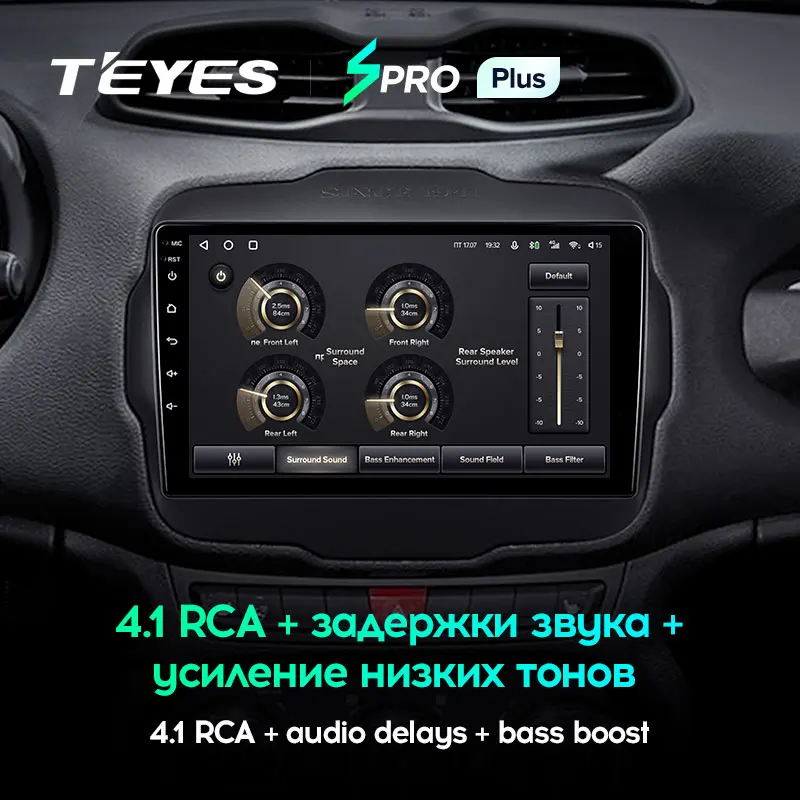 TEYES SPRO Plus Штатная магнитола For Джип Renegade 1 Jeep 2014 2018 Android 10 до 8 ЯДЕР 4 + 64ГБ 32EQ DSP 2DIN