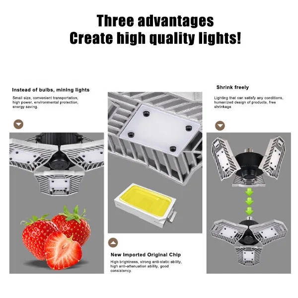 

6500K LED Light Waterproof and Durable 6000Lm LED Variable Adjustable Industrial Light Human Body Induction HB88