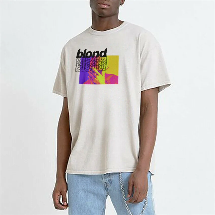 Осветленных рисунок Frank Ocean футболка Ретро кроссовки с принтом Япония гоночный блондинка Don'T Cry футболка печать футболка