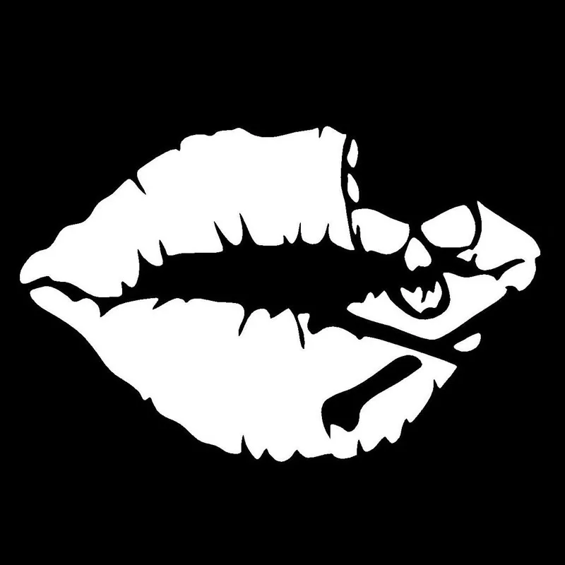 

SKULL LIPS Car Sticker Vinyl Auto Accessories Car Window Car Styling Decal PVC 15cmx13cm Cover Scratches Waterproof