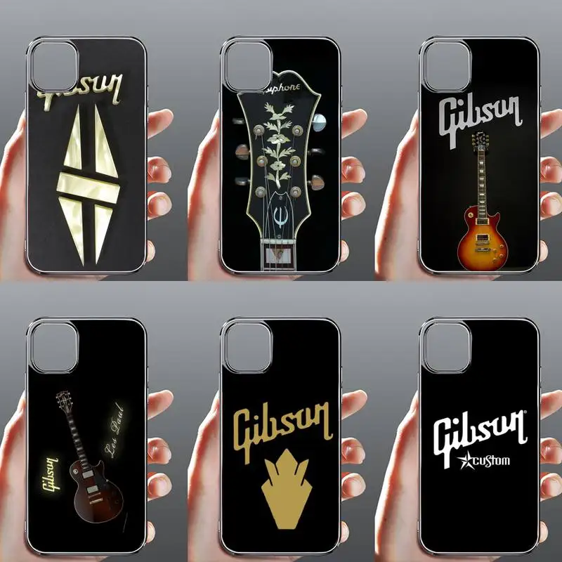 

Les Paul Gibson Guitar Phone Case Transparent for iPhone Samsung 11 12 6 7 8 9 30 Pro X Max XR Plus lite
