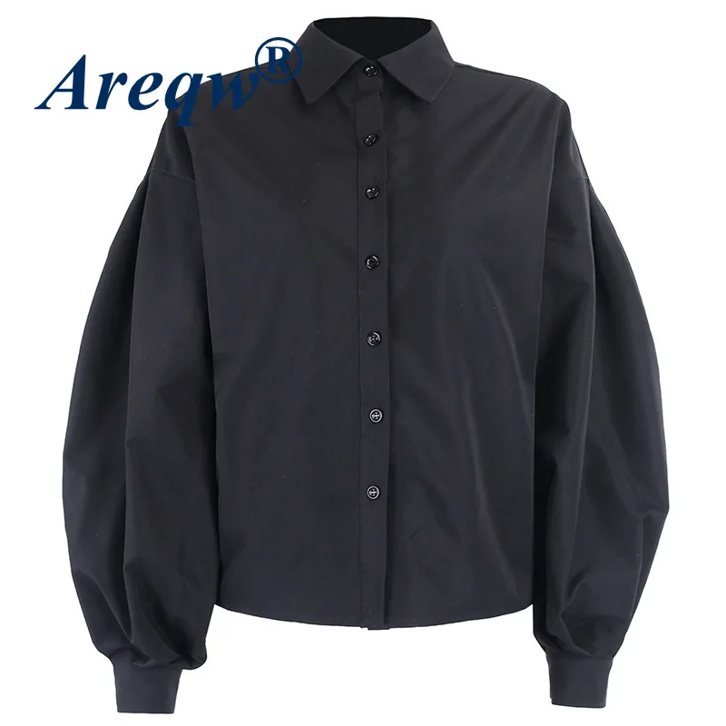

2021 New British Style Single-breasted Cardigan, Lantern Sleeve Long-sleeved Shirt Top