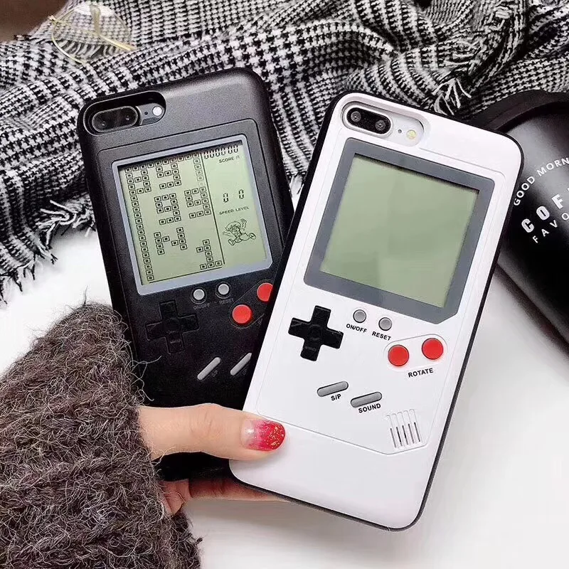 Многофункциональные Ретро чехлы для телефонов Gameboy Tetris iPhone 11 XS MAX XR X чехол игровой