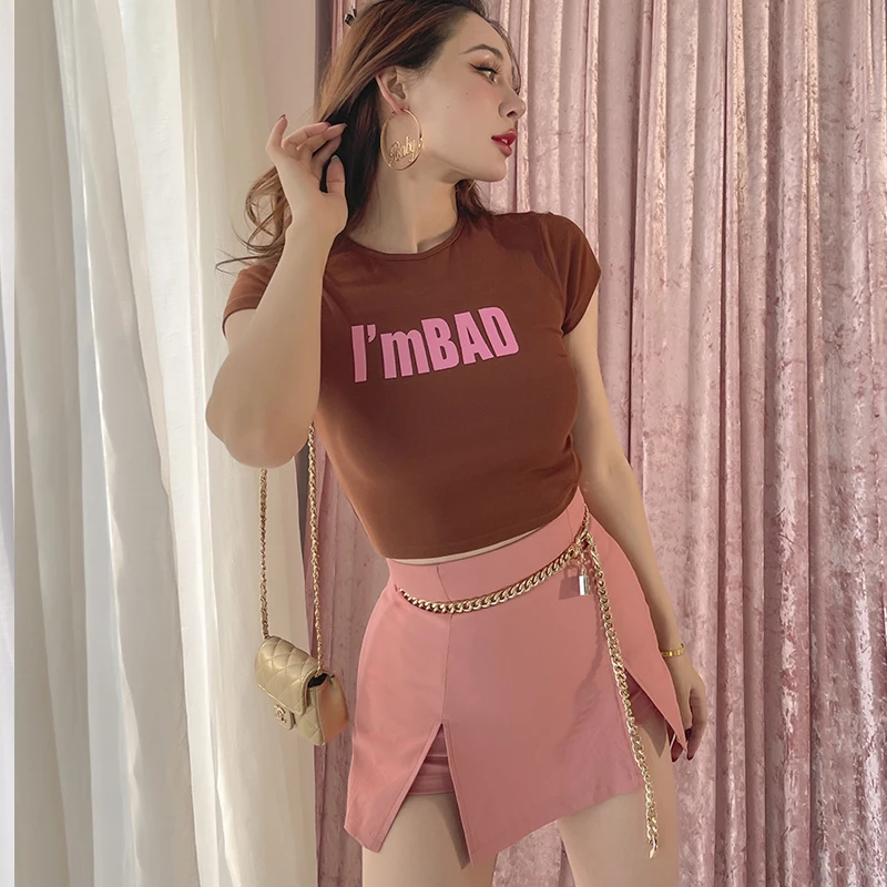 

Women’s Sexy Vintage Graphic and Letter Print Crop Top Casual Summer Slim Short Sleeve Crop T-Shirt y2k