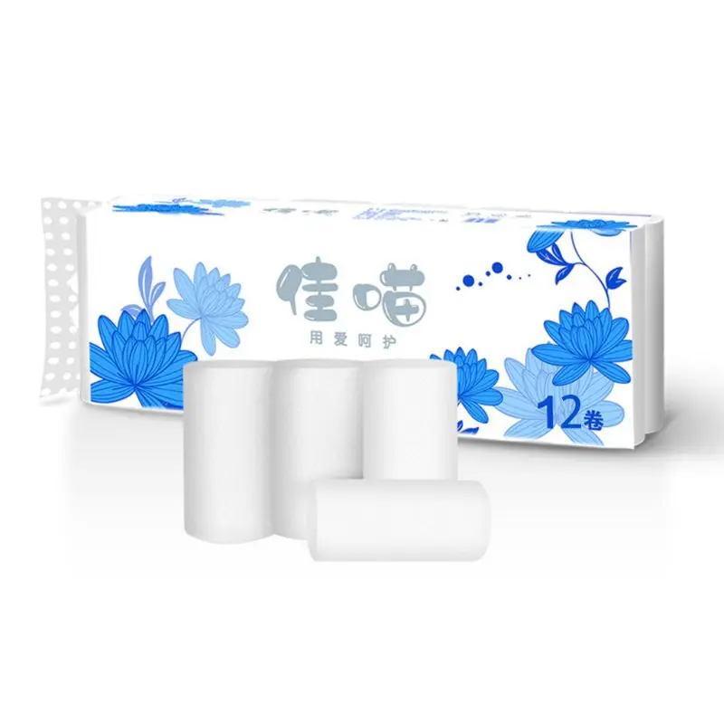 12 рулонов 4-х слойная туалетная бумага ультра мягкая древесная масса прочные