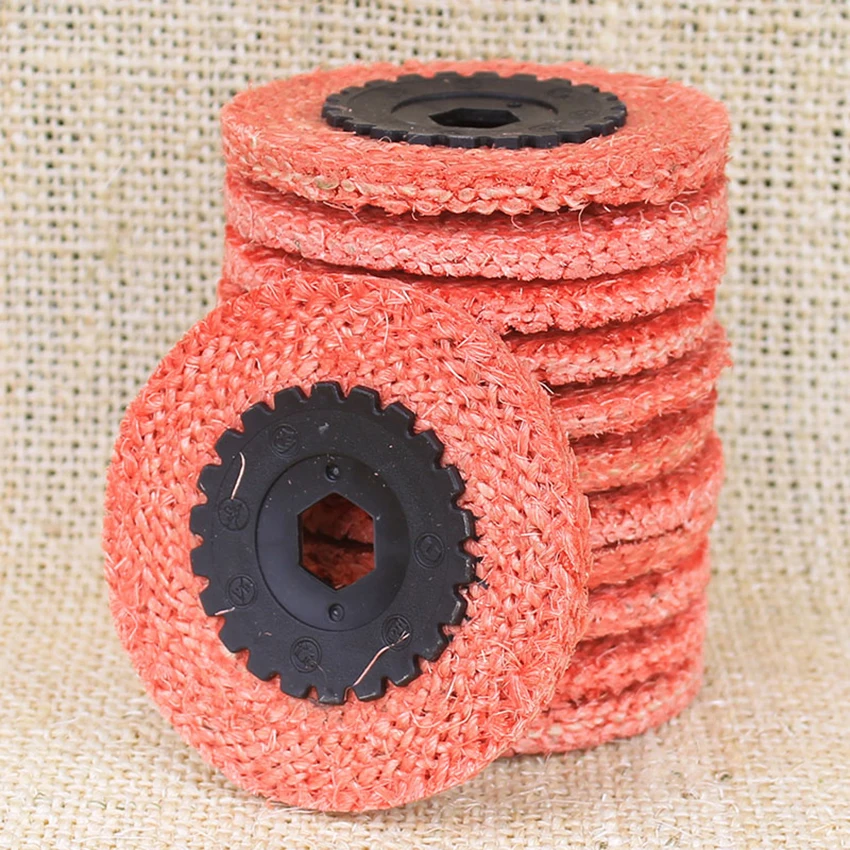 1 шт. Нержавеющая сталь полировочное колесо небольшой пеньковое 4 дюйма Пластик