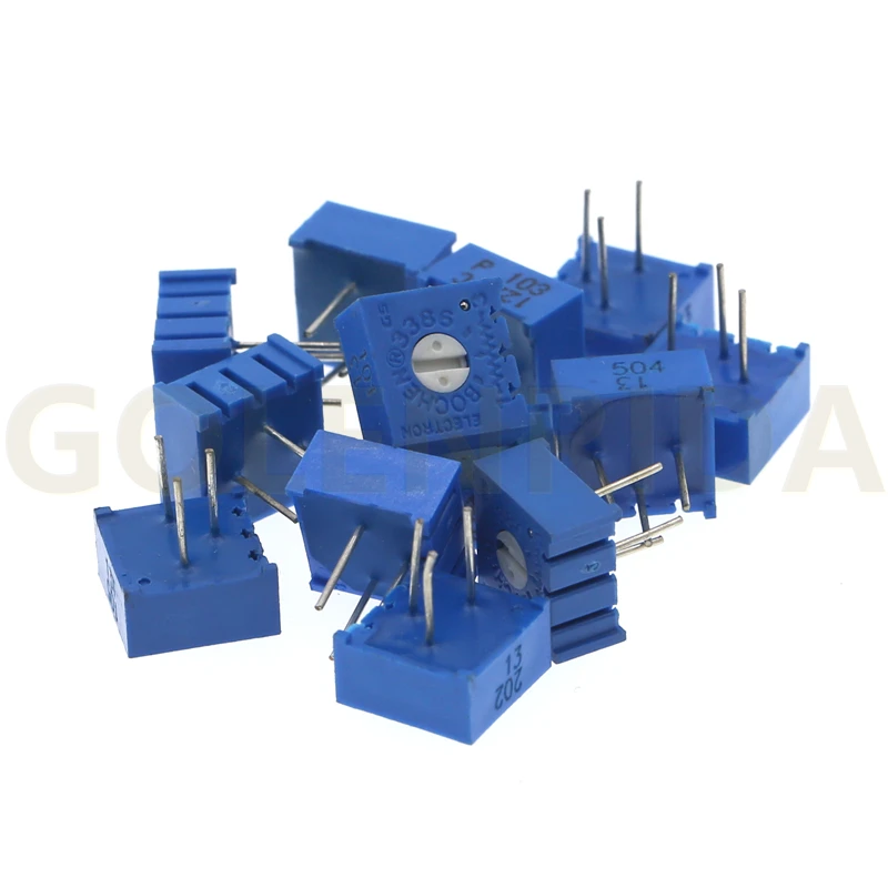 10 шт. 3386P 3386 100 200 500 Ом 1K 2K 5K 10K 20K 50K 100K 200K 500K 1 м ом 100R 200R 500R Подстроечный резистор