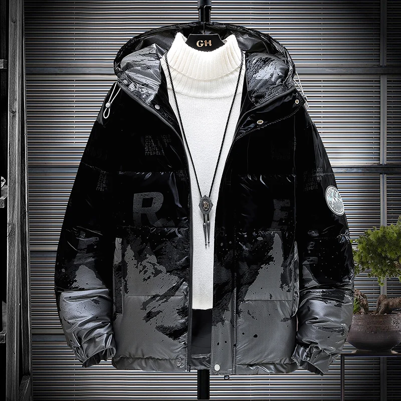 Hot Selling Winter Hooded Cotton-Padded Jackets For Men Thicken Warm Casual Parkas Youth Tops Outwear Waterproof Coats Clothing