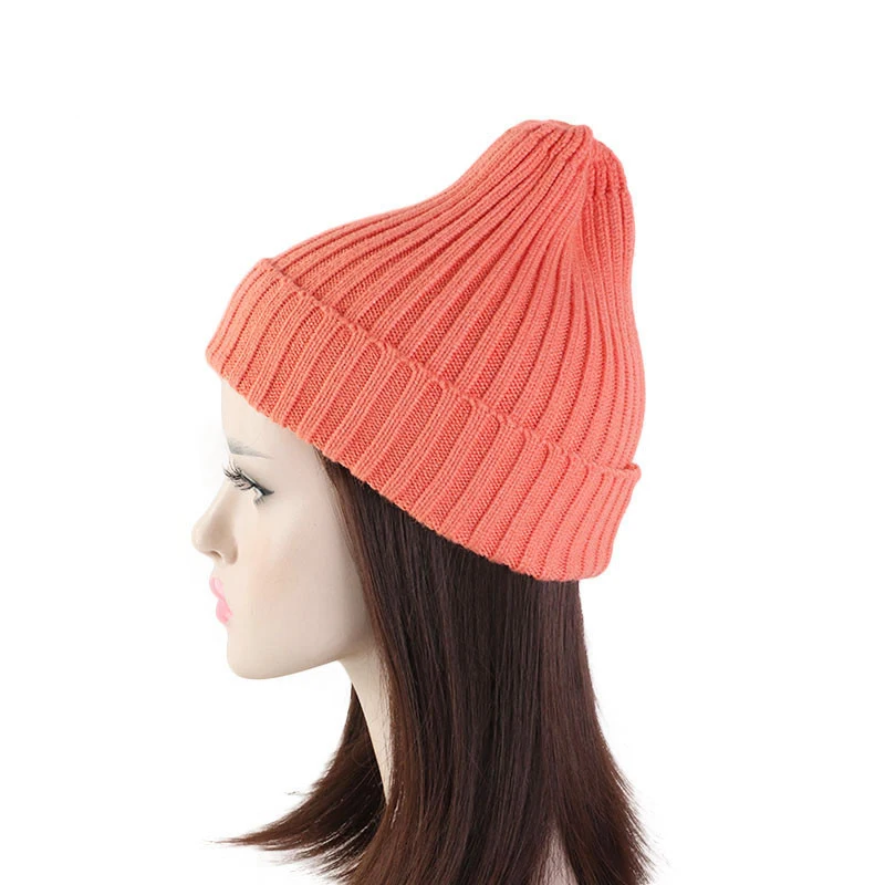 Модная женская вязаная шапка карамельных цветов в стиле хип-хоп повседневная