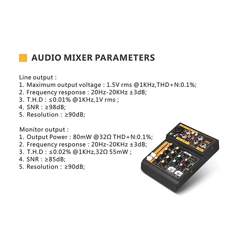 Мини 4 канала USB портативный микшер Live Studio аудио микшерный пульт DJ звук 48 в усилитель для караоке KTV вечерние звуковые карты