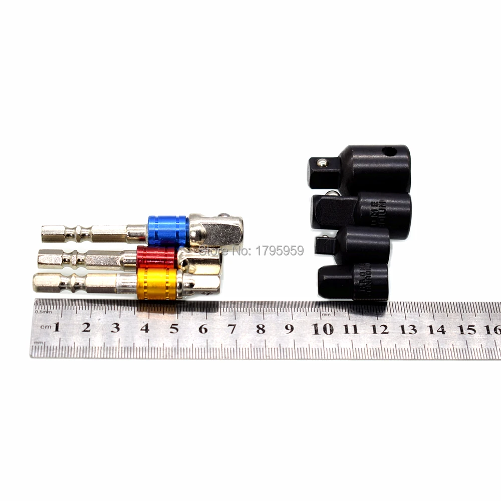 4 шт. адаптер редуктора ударного сокета 1/2 &quot1/4&quot 3/8 &quot Квадратный привод и 3 1/4&quot