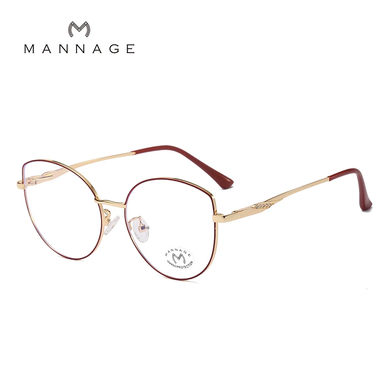 

Cat Eye Optical Glasses Frame Women Myopia Prescription Eyeglasses Frame Ladies Alloy Eyewear Female Fashion 2021