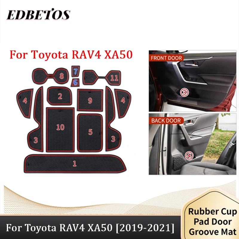 anti slip mat for phone gate slot mats cup rubber pads rug for toyota rav4 2019 2020 2021 xa50 rav 4 50 car stickers accessories free global shipping
