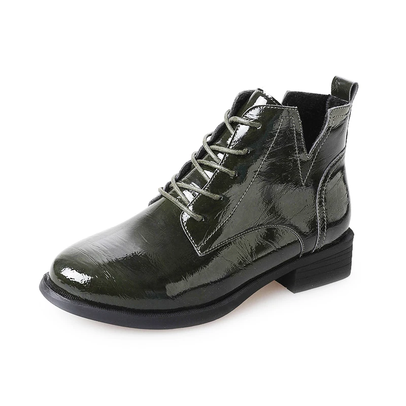 Women Ankle Boot Chelsea Ladies Lace Up Martin Style Low Heel Casual Outdoor | Обувь