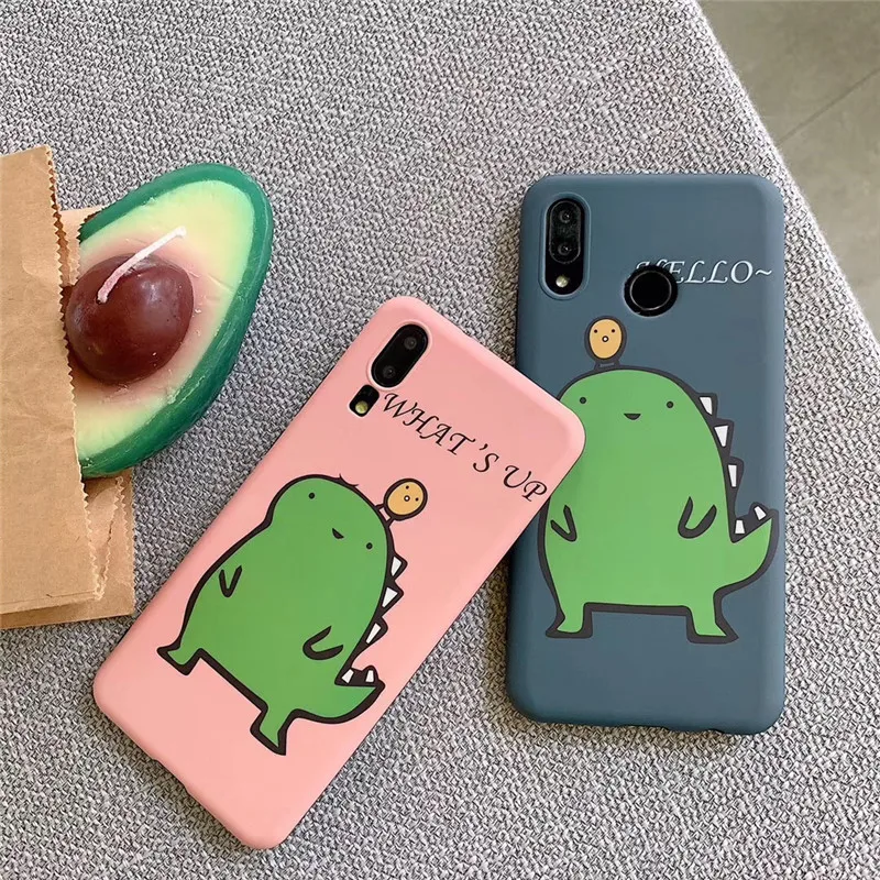 Meachy нашивки милых динозавров чехол для huawei P20 P20pro P30 Pro mate 20 Honor 10 мягкие милые