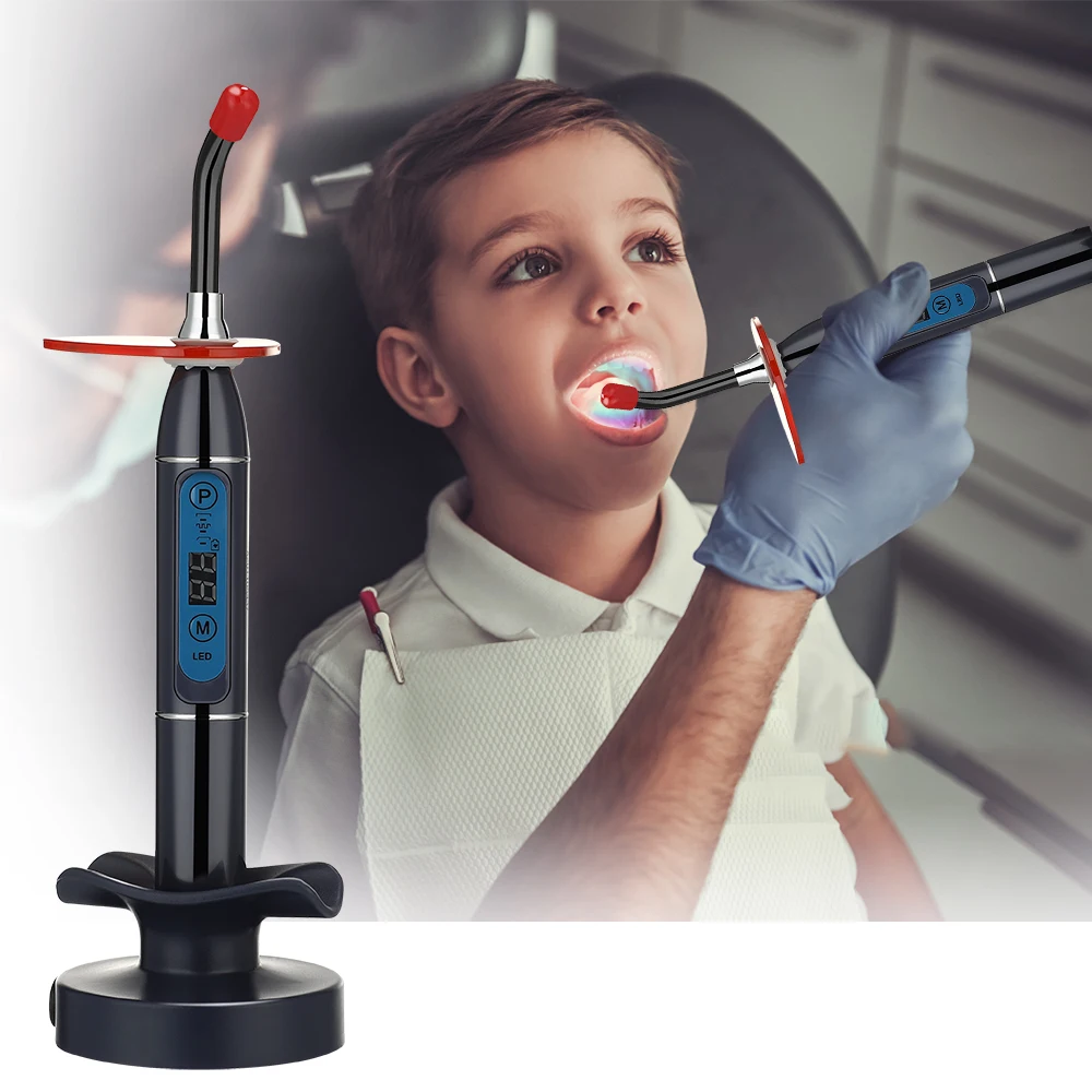 

Wireless Dental LED Light Blue Curing Machine Cordless Lamp Adjustable Working Time Solidify Clinic Dental Tools Oral Irrigation