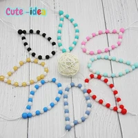 cute idea 1set pacifier chain silicone teether chewable food grade teething bpa free handmade diy baby product toy