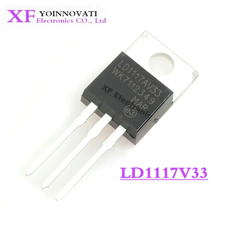 10 шт./лот LD1117V33 линейный регулятор напряжения 3 V 800mA TO 220 IC новый оригинальный|regulator