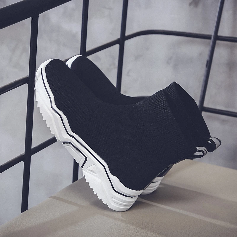 Женские вязаные ботильоны Aphixta модные тканевые слипоны со шнурками осенняя