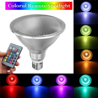 e27 par38 spotlight rgb color changing led light lamp bulb lighting remote control 20w energy conservation
