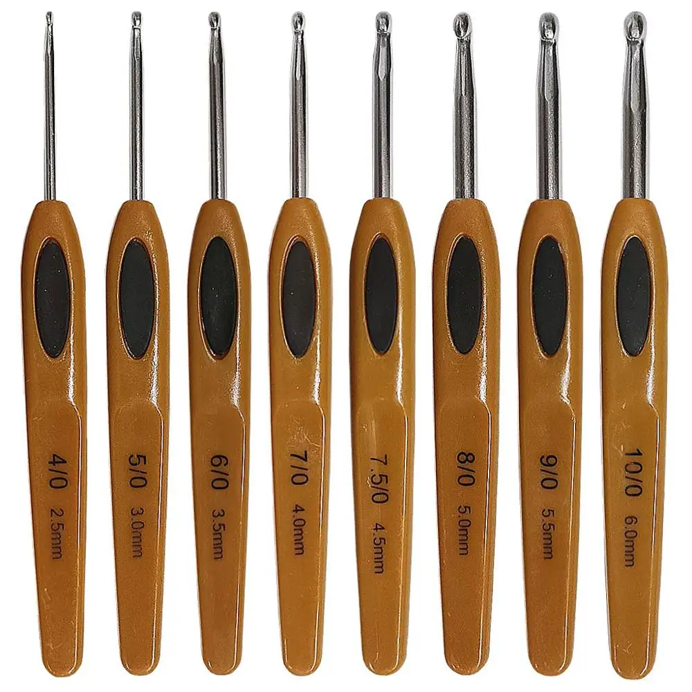 8 шт. алюминиевый набор игл для кроша инструменты переплетения крючки и вязаные