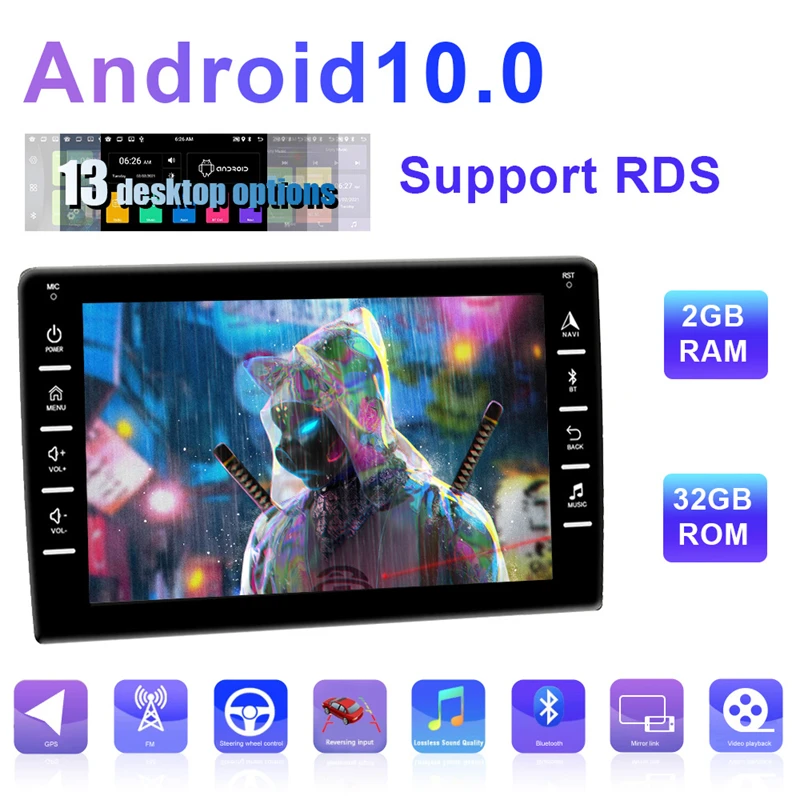 

Car Multimedia Player 10 Inch Central Control Large Screen General Android Navigation For Cars Bluetooth Music Stereo Receiver 5