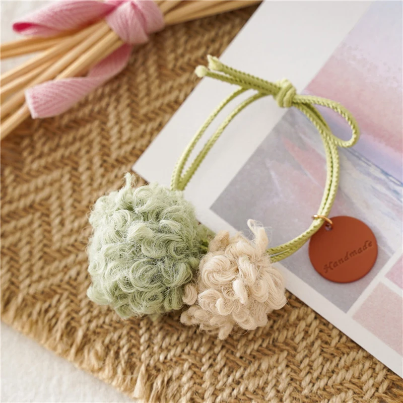 Заколка для волос с плюшевым шариком резинка 1 шт. держатель хвоста девочек