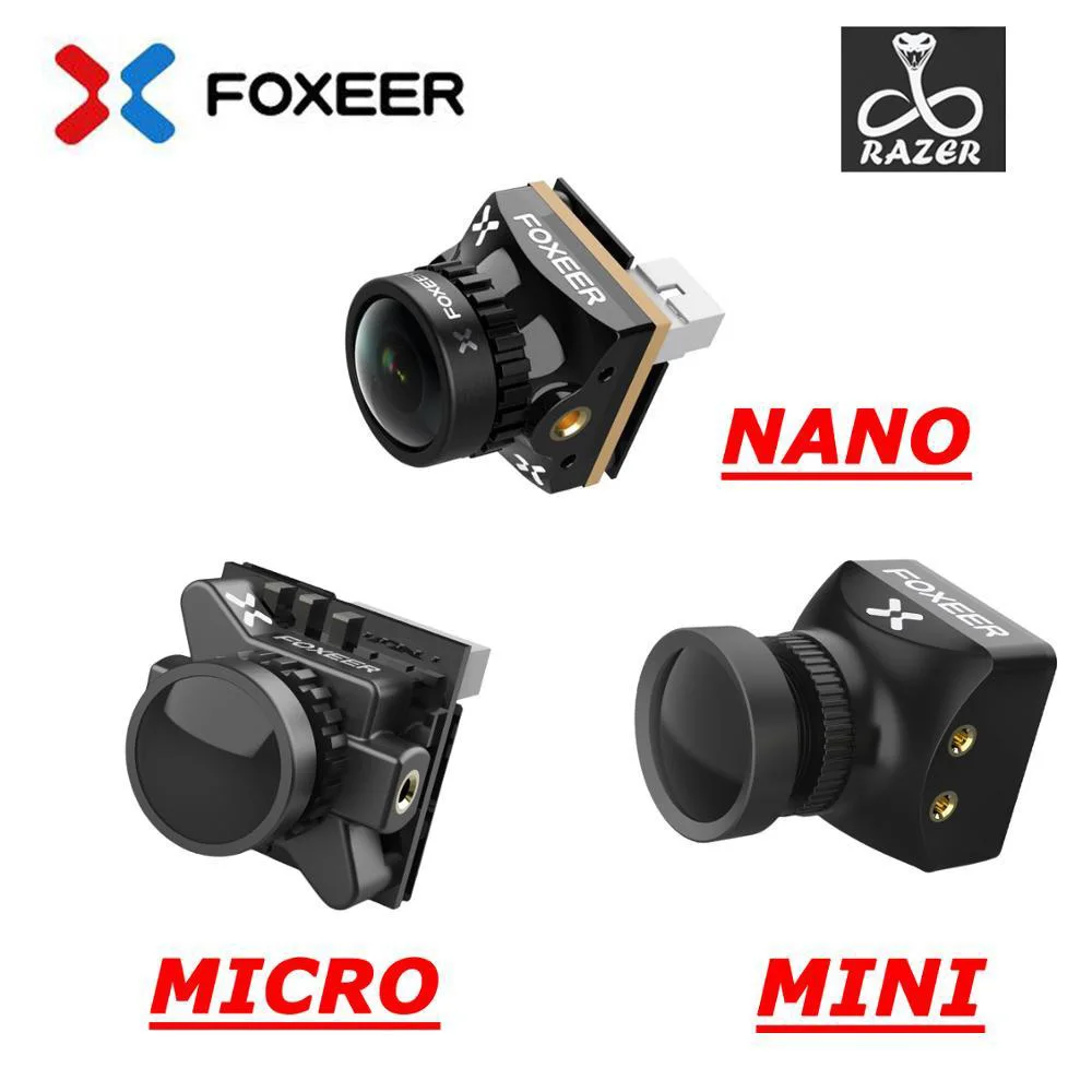 Foxeer Razer Mini / Micro 1200TVL PAL/NTSC переключаемая 4:3 16:9 FPV камера для Racing Drone Arrow обновленная