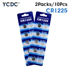 10 шт., кнопочные батарейки для часов 3 в CR1225 LM1225 BR1225 ECR1225 KCR1225