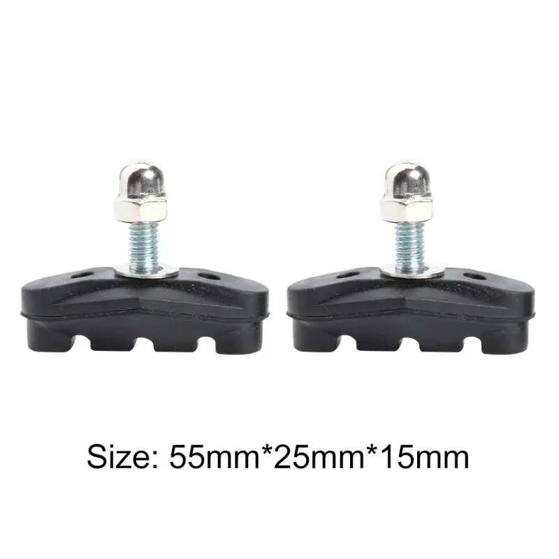 Прочные черные резиновые велосипедные тормозные колодки 2 шт. для обуви