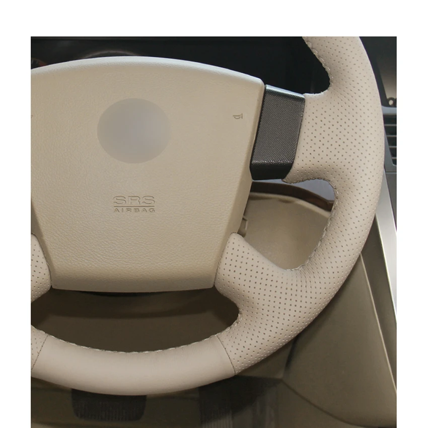 

Hand-stitched Beige PU Artificial Leather Car Steering Wheel Cover for Nissan Teana Cefiro Renault Samsung SM5 2003 2004-2008