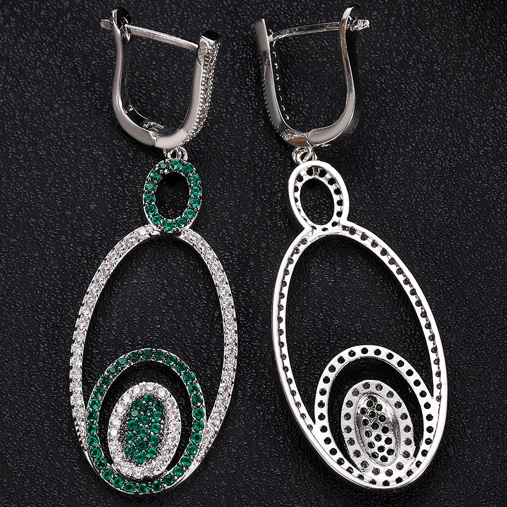 Janeklly тренд капли воды Висячие серьги для женщин аксессуары Полный кубический