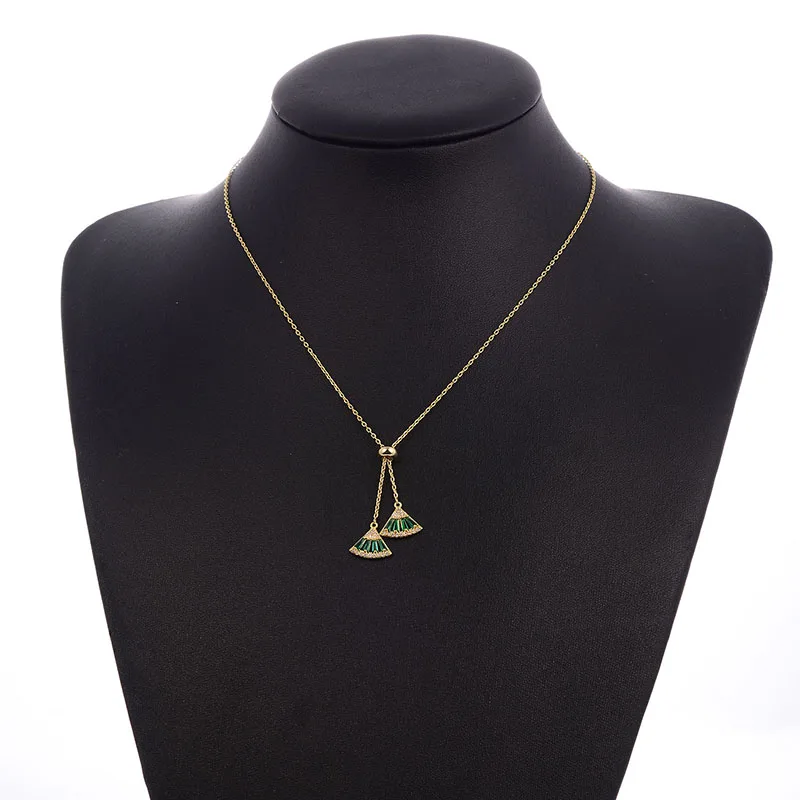 HONGYE New Trendy Ladies Simple Design Necklace Smooth Alloy Banana Leaf Shape Pendant Delicate Special Beauty 2020 Collier | Украшения и