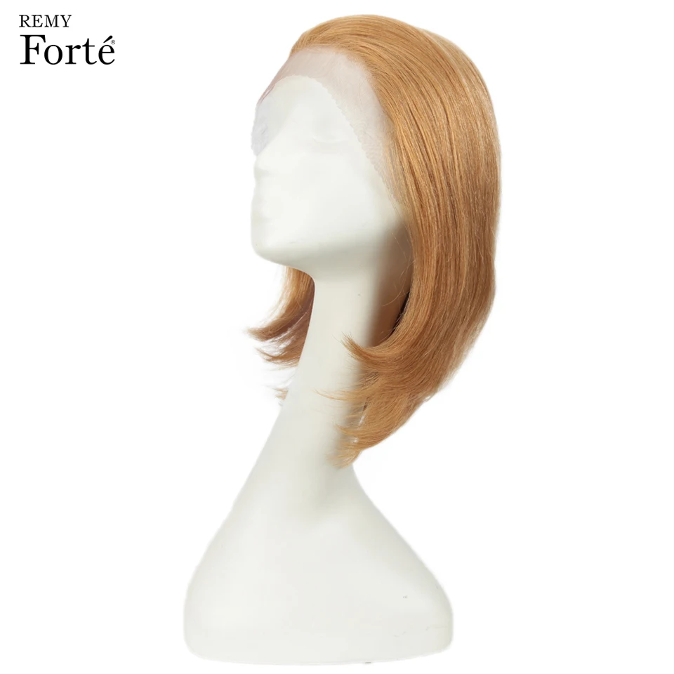 Remy Forte парики из натуральных волос на кружеве короткие светлые прямые настоящие