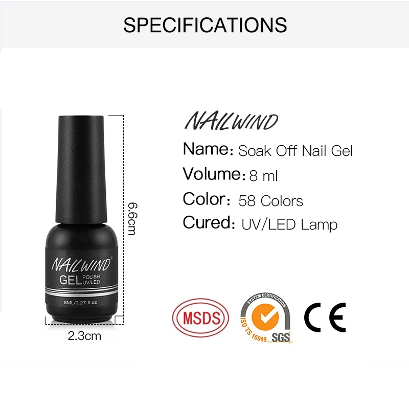 Базовое и топовое покрытие Nailwind набор для маникюра гель-лака ногтей рисование