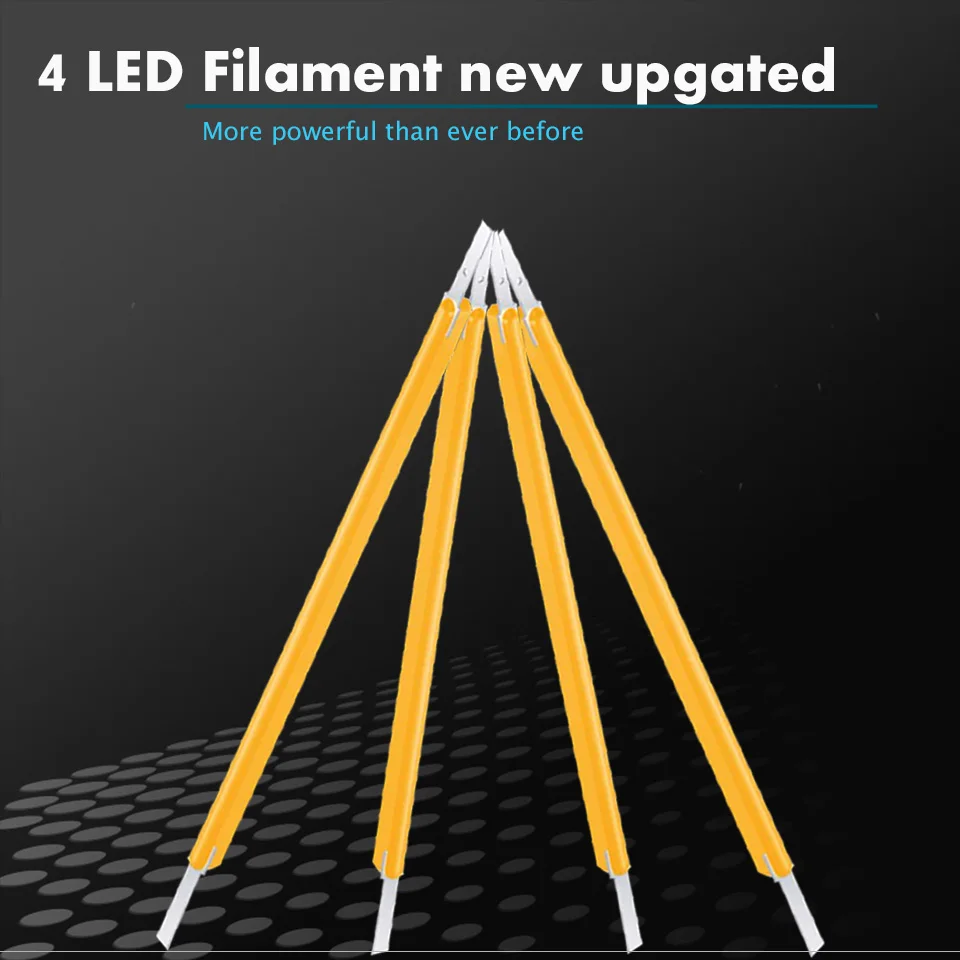 Две штуки светодиодных ламп с 4-мя филаментами LED P21W Ba15s со сверхярким светом для автомобиля 1156 S25 для заднего хода, поворотного сигнала и дневных ходовых огней, белый/красный/желтый включен.