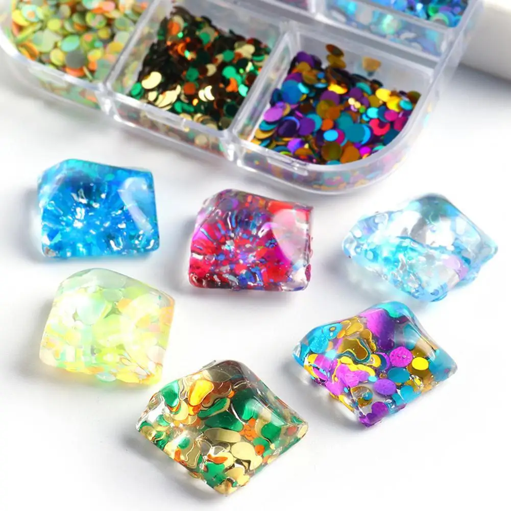 

1Box Nail Spangles Beautiful Compact DIY Creation Nail Decals Gravel for Photography Nail Powder Nail Glitter