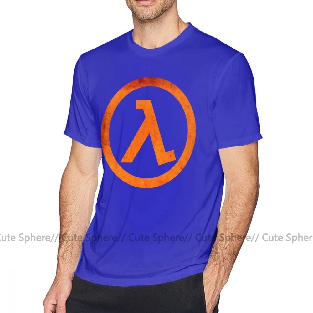 Футболка Half Life GEEK Half Life, футболка с логотипом ржавчины, Мужская футболка 6xl, 100 хлопок, забавная Повседневная футболка с короткими рукавами и принтом - Цвет: Blue