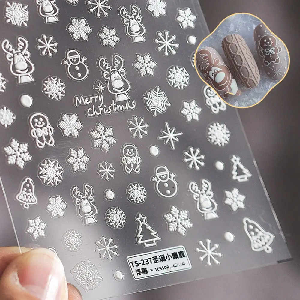 

Applique Christmas Day Little Bear Manicure Snowflake Nail Decoration DIY Nail Art Accessories Christmas Nail Stickers