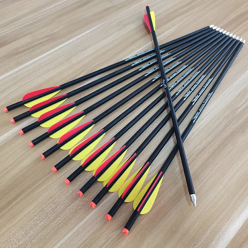 

12PCS Crossbow Carbon Arrow 16"20" Archery Arrows Carbon Arrow Spine 400 For Crossbow Hunting and Shooting Archery