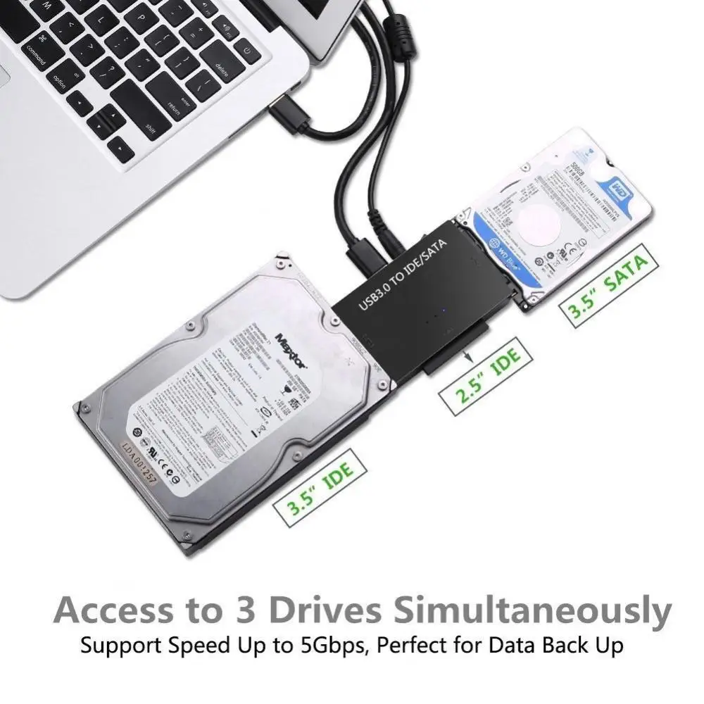 hard disk universal adapter converter usb3 0 to sata ide external three hard disk drives 1 drive 3 500mbs eu us e30 free global shipping