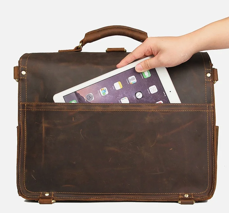 Мужской Дорожный портфель ручной работы из натуральной воловьей кожи сумка для