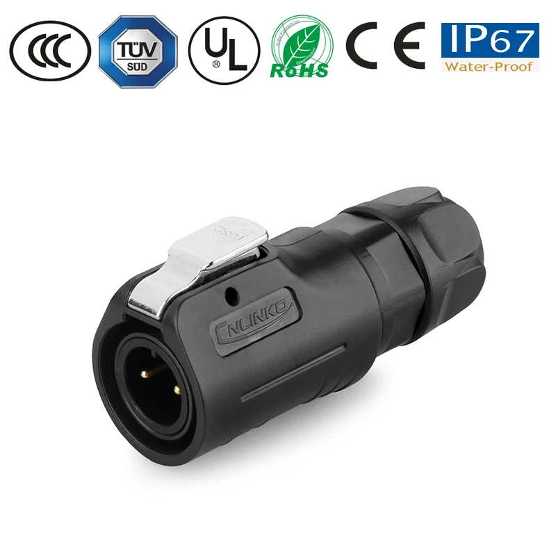 Водонепроницаемый соединительный кабель с разъемом кабеля провода Мужской