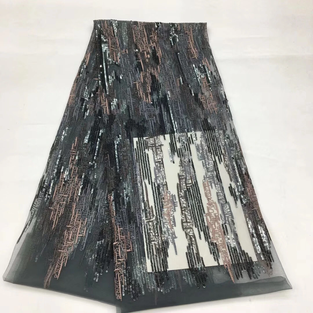 

African sequin lace fabric 2020 high quality lace French tulle lace fabric Nigeria lace fabric XX3732