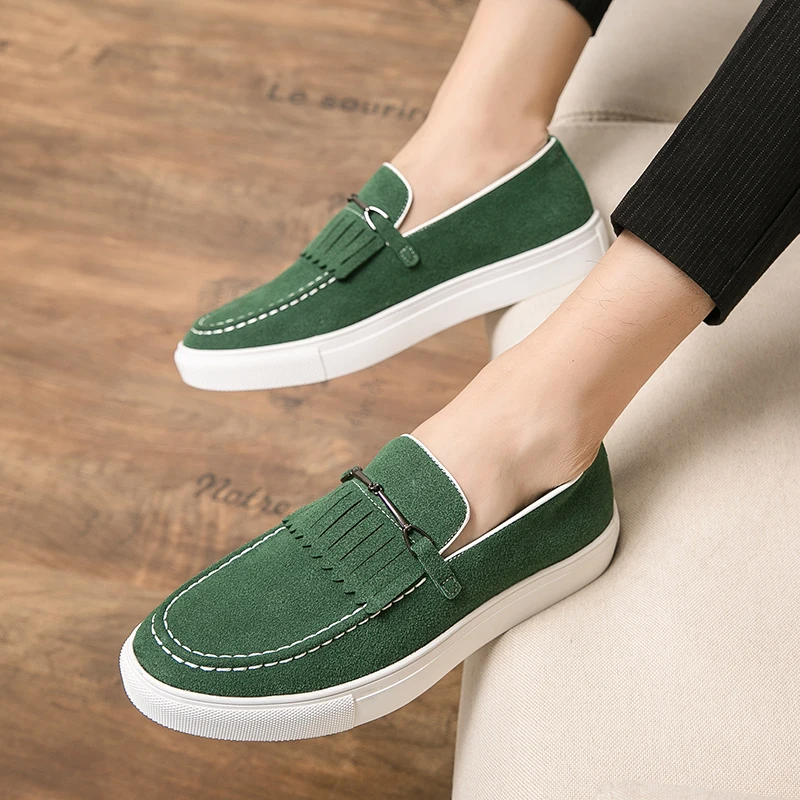 

2021 New Men's Pure Pu Shoes All Match British Tassel Metal Buckle Small Leather Shoes Hot Selling Men's Casual Shoes 6KF295