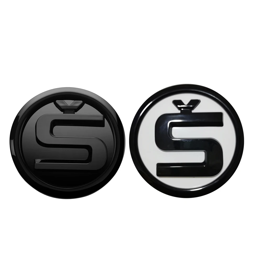 

S Logo Sticker 90/100/110mm Car Emblem Hood Sticker For SKODA ENYAQ OCTAVIA SUPERB YETI FABIA KAMIQ KODIAQ SCALA Skoda Sticker