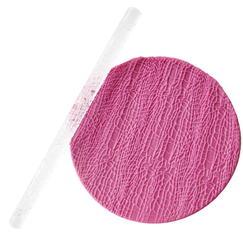 Прозрачная акриловая резная роликовая палочка с тиснением под