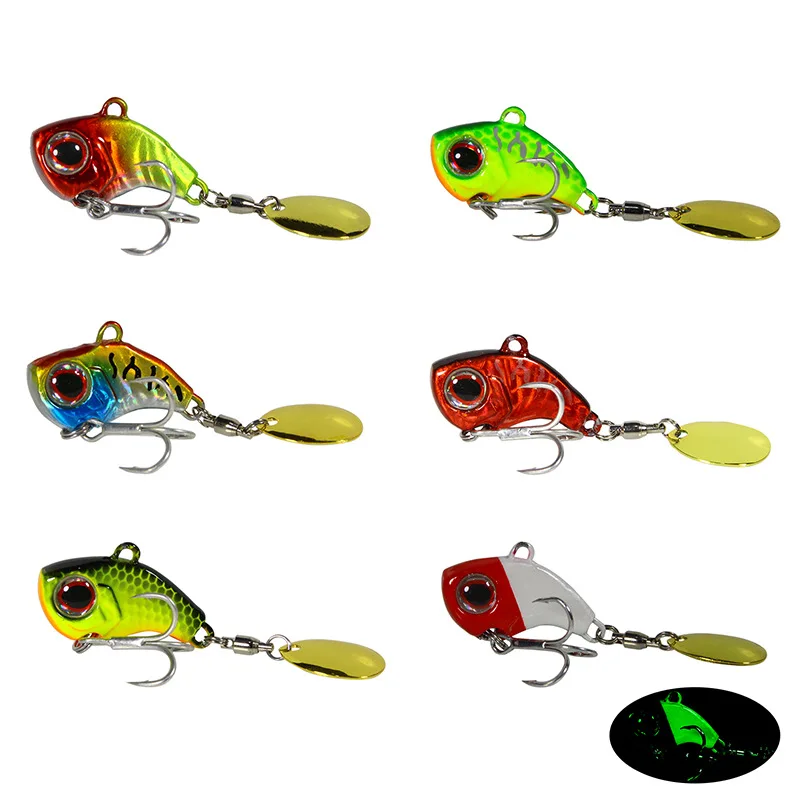 

1pcs/lot lure metal vib small whirlwind fast rotating vibration V sequins sea fishing freshwater bait fishing fishing gear